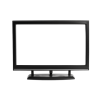 Black Flat Screen Television Isolated on White Background png