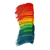 Abstract Red, Yellow, Green, and Blue Paint Stroke on White Background png