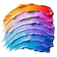 Abstract Curved Strokes of Colorful Oil Paint png