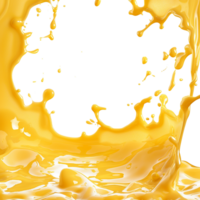 Melted cheese frame isolated on transparent background png