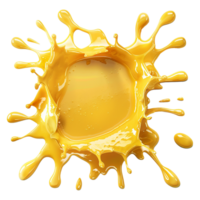Melted cheese frame isolated on transparent background png