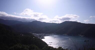 A high angle view of miniature port in Numazu Shizuoka video