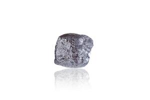 Macro mineral stone not polished diamond, on a white background, isolated on a transparent background photo