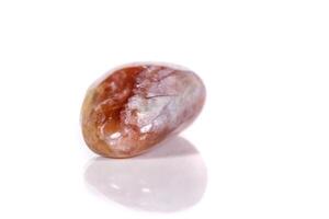 Macro mineral stone jasper on a white background photo