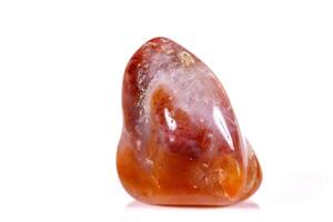 Macro mineral stone jasper on a white background photo