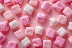 Pink And White Marshmallow Pattern photo