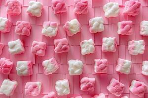 Pink and White Marshmallow Pattern photo