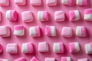 Pink and White Marshmallow Pattern photo
