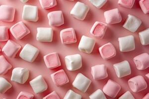 Pink And White Marshmallow Pattern photo