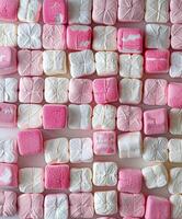 Pink and White Marshmallow Pattern photo