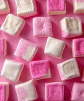 Pink and White Marshmallow Pattern photo