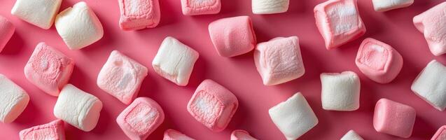 Pink And White Marshmallow Pattern photo
