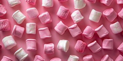 Pink and White Marshmallow Pattern photo