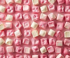Pink and White Marshmallow Pattern photo