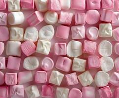 Pink and White Marshmallow Pattern photo