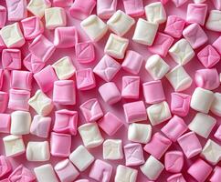 Pink and White Marshmallow Pattern photo