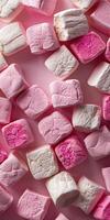 Pink And White Marshmallow Pattern photo