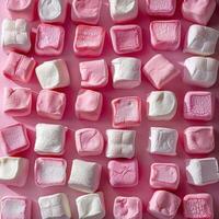 Pink and White Marshmallow Pattern photo