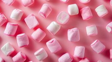 Pink and White Marshmallow Pattern photo