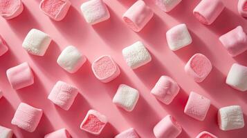 Pink And White Marshmallow Pattern photo