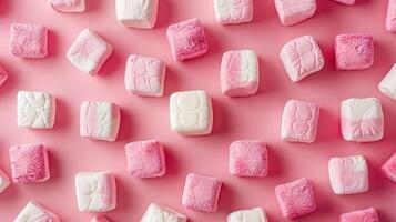 Pink and White Marshmallow Pattern photo