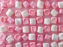 Pink And White Marshmallow Pattern photo