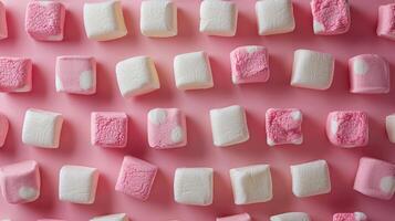 Pink and White Marshmallow Pattern photo