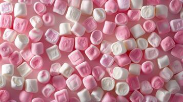 Pink and White Marshmallow Pattern photo