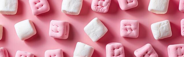 Pink And White Marshmallow Pattern photo