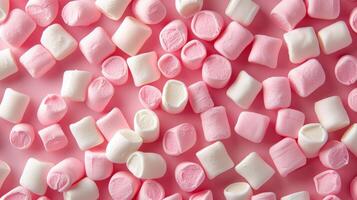 Pink and White Marshmallow Pattern photo