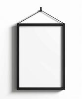 Black Frame Hanging on White Wall photo
