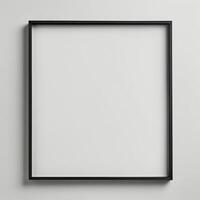 Black Picture Frame on White Wall photo