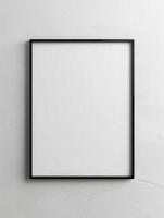 Black Picture Frame on White Wall photo