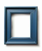Blue Picture Frame on White Background photo