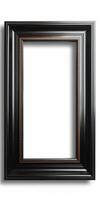 Black Wooden Picture Frame Isolated on White photo