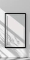 Black Framed Picture With Light Streaks photo