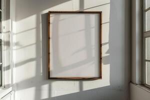 Empty Picture Frame With Sunbeams photo