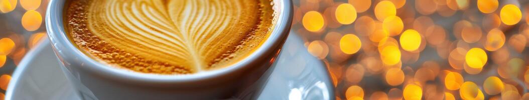 Coffee Cup With Heart Design photo