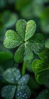 Dew Covered Shamrock photo