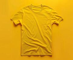 Yellow T-Shirt On Yellow Background photo