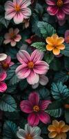 Colorful Flowers In Bloom photo