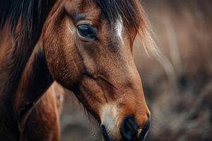 Brown Horse Close-Up photo