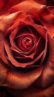 Close Up of a Red Rose Flower photo