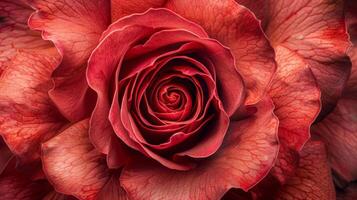 Close Up of a Red Rose Flower photo