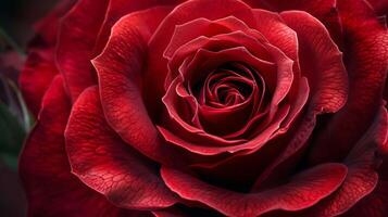 Close Up of a Red Rose Flower photo
