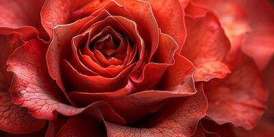 Close Up of a Red Rose Flower photo