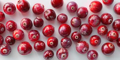 Cranberries Arranged on Table photo