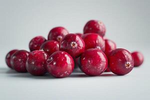 Pile of Cranberries on Table photo