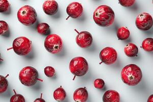 Group of Red Apples on Table photo