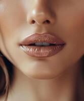 Close Up Portrait of Woman With Closed Eyes photo